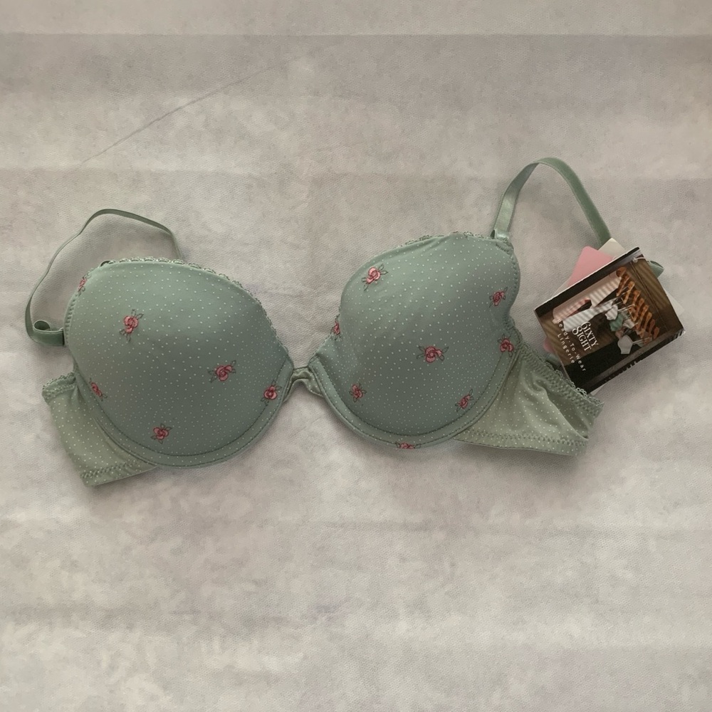NWT Mint Green Floral Women's Wired Bra 34B